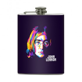 Фляга с принтом Джон Леннон в Курске, металлический корпус | емкость 0,22 л, размер 125 х 94 мм. Виниловая наклейка запечатывается полностью | the beatles | битлз | британия | джон | леннон | ленон | рок | рок н ролл | хард рок | хиппи