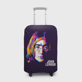 Чехол для чемодана 3D с принтом Джон Леннон в Курске, 86% полиэфир, 14% спандекс | двустороннее нанесение принта, прорези для ручек и колес | the beatles | битлз | британия | джон | леннон | ленон | рок | рок н ролл | хард рок | хиппи