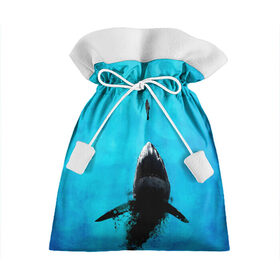 Подарочный 3D мешок с принтом Акула на охоте в Курске, 100% полиэстер | Размер: 29*39 см | акула | женщина | море | охота | рыба | хищник