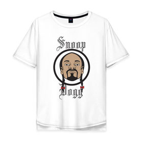 Мужская футболка хлопок Oversize с принтом Снуп Дог | Snoop Dogg в Курске, 100% хлопок | свободный крой, круглый ворот, “спинка” длиннее передней части | 