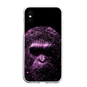Чехол для iPhone XS Max матовый с принтом Обезьяна 3D в Курске, Силикон | Область печати: задняя сторона чехла, без боковых панелей | 3d | 3д | животное | обезьяна