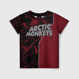 Детская футболка 3D с принтом Arctic Monkeys в Курске, 100% гипоаллергенный полиэфир | прямой крой, круглый вырез горловины, длина до линии бедер, чуть спущенное плечо, ткань немного тянется | британская | гараж | группа | инди рок | метал | ню | постпанк | психоделический | рок | хай грин | электроник