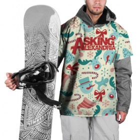 Накидка на куртку 3D с принтом Asking Alexandria Новогодний в Курске, 100% полиэстер |  | Тематика изображения на принте: 