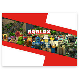 Поздравительная открытка с принтом ROBLOX в Курске, 100% бумага | плотность бумаги 280 г/м2, матовая, на обратной стороне линовка и место для марки
 | lego | logo | meme | memes | minecraft | oof | quest | roblocks | roblockx | roblox | studio | блок | блоки | голова | игра | игры | квест | лего | лицо | лого | логотип | майнкрафт | мем | мемы | онлайн | роблокс | студия