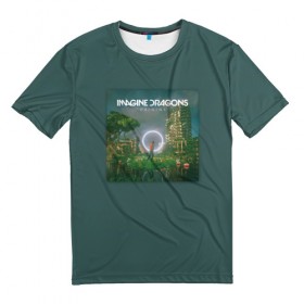 Мужская футболка 3D с принтом Imagine Dragons Origins в Курске, 100% полиэфир | прямой крой, круглый вырез горловины, длина до линии бедер | 