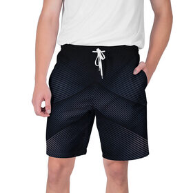 Мужские шорты 3D с принтом Абстракция полос в Курске,  полиэстер 100% | прямой крой, два кармана без застежек по бокам. Мягкая трикотажная резинка на поясе, внутри которой широкие завязки. Длина чуть выше колен | 