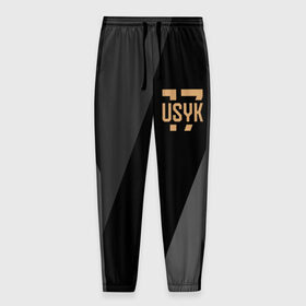 Мужские брюки 3D с принтом USYK 17 в Курске, 100% полиэстер | манжеты по низу, эластичный пояс регулируется шнурком, по бокам два кармана без застежек, внутренняя часть кармана из мелкой сетки | 