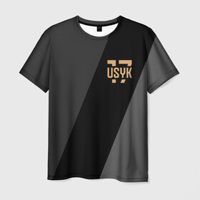Мужская футболка 3D с принтом USYK 17 в Курске, 100% полиэфир | прямой крой, круглый вырез горловины, длина до линии бедер | Тематика изображения на принте: 
