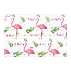 Магнитный плакат 3Х2 с принтом Lil Peep pink flamingo в Курске, Полимерный материал с магнитным слоем | 6 деталей размером 9*9 см | benz truck | girls. pink | gustav hr | hip hop | lil | lil peep | peep | rap | лил | лилпип | листья | пальма | пальмы | пип | розовый | рэп | фламинго | хип хоп | эмо | эмо реп