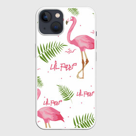 Чехол для iPhone 13 с принтом Lil Peep pink flamingo в Курске,  |  | benz truck | girls. pink | gustav hr | hip hop | lil | lil peep | peep | rap | лил | лилпип | листья | пальма | пальмы | пип | розовый | рэп | фламинго | хип хоп | эмо | эмо реп