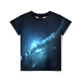 Детская футболка 3D с принтом ATLANTIS NEBULA в Курске, 100% гипоаллергенный полиэфир | прямой крой, круглый вырез горловины, длина до линии бедер, чуть спущенное плечо, ткань немного тянется | Тематика изображения на принте: galaxy | nebula | space | star | абстракция | вселенная | галактика | звезда | звезды | космический | планеты