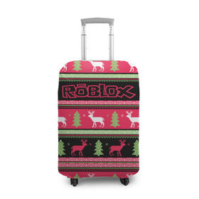 Чехол для чемодана 3D с принтом Roblox Новогодний в Курске, 86% полиэфир, 14% спандекс | двустороннее нанесение принта, прорези для ручек и колес | dynablocks | roblox | блоки | вселенная | герои | год | кубики | новый | роблокс | снег | снежинки | узор