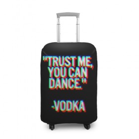 Чехол для чемодана 3D с принтом танцуй в Курске, 86% полиэфир, 14% спандекс | двустороннее нанесение принта, прорези для ручек и колес | glitch | водка | глитч | клуб | отдых | спиртное | танцы
