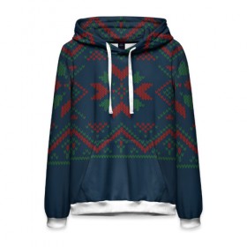 Мужская толстовка 3D с принтом Ugly Sweater в Курске, 100% полиэстер | двухслойный капюшон со шнурком для регулировки, мягкие манжеты на рукавах и по низу толстовки, спереди карман-кенгуру с мягким внутренним слоем. | 