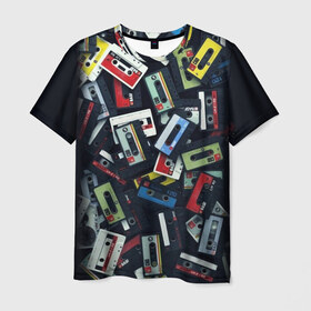 Мужская футболка 3D с принтом 90-е в Курске, 100% полиэфир | прямой крой, круглый вырез горловины, длина до линии бедер | Тематика изображения на принте: music | детство | кассета | молодость | музыка | перестройка | ретро | ссср