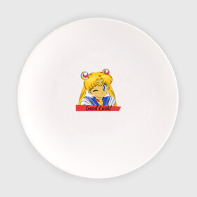 Тарелка с принтом Sailor Moon Good Luck в Курске, фарфор | диаметр - 210 мм
диаметр для нанесения принта - 120 мм | good luck | goodluck | sailor moon | sailormoon | мультик | мультяшка | надпись | сейлор мун | сейлормун | сэйлормун | удачи