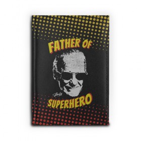 Обложка для автодокументов с принтом Stan Lee: Father of Superhero в Курске, натуральная кожа |  размер 19,9*13 см; внутри 4 больших “конверта” для документов и один маленький отдел — туда идеально встанут права | avengers | father | hero | hulk | iron | lee | man | stan | stan lee | stanlee | superhero | thor | анти | герой | железный | комиксы | лии | мстители | отец | стен | стенли | стэн ли | супер | супергероев | тор | халк | человек