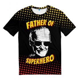 Мужская футболка 3D с принтом Stan Lee: Father of Superhero в Курске, 100% полиэфир | прямой крой, круглый вырез горловины, длина до линии бедер | avengers | father | hero | hulk | iron | lee | man | stan | stan lee | stanlee | superhero | thor | анти | герой | железный | комиксы | лии | мстители | отец | стен | стенли | стэн ли | супер | супергероев | тор | халк | человек