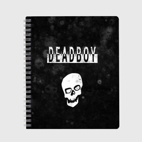 Тетрадь с принтом BONES DEADBOY SESH в Курске, 100% бумага | 48 листов, плотность листов — 60 г/м2, плотность картонной обложки — 250 г/м2. Листы скреплены сбоку удобной пружинной спиралью. Уголки страниц и обложки скругленные. Цвет линий — светло-серый
 | bones | boy | dead | deadboy | elmo | hdmi | hip | hop | kennedy | metal | rap | rapper | scream | sesh | seshollowaterboyz | skull | team | кеннеди | кости | костя | метал | рэп | рэпер | сеш | скрим | сэш | хип | хоп | череп | элмо