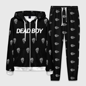 Мужской костюм 3D с принтом Bones Deadboy в Курске, 100% полиэстер | Манжеты и пояс оформлены тканевой резинкой, двухслойный капюшон со шнурком для регулировки, карманы спереди | Тематика изображения на принте: bones | boy | dead | deadboy | elmo | hdmi | hip | hop | kennedy | metal | rap | rapper | scream | sesh | seshollowaterboyz | skull | team | кеннеди | кости | костя | метал | рэп | рэпер | сеш | скрим | сэш | хип | хоп | череп | элмо
