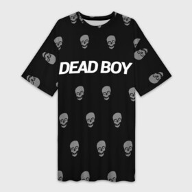 Платье-футболка 3D с принтом Bones Deadboy в Курске,  |  | bones | boy | dead | deadboy | elmo | hdmi | hip | hop | kennedy | metal | rap | rapper | scream | sesh | seshollowaterboyz | skull | team | кеннеди | кости | костя | метал | рэп | рэпер | сеш | скрим | сэш | хип | хоп | череп | элмо