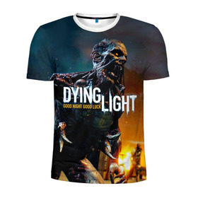 Мужская футболка 3D спортивная с принтом Dying Light #3 в Курске, 100% полиэстер с улучшенными характеристиками | приталенный силуэт, круглая горловина, широкие плечи, сужается к линии бедра | dying light | dying light 2. | dying light lighting | dying lighting