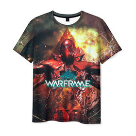 Мужская футболка 3D с принтом Warframe #3 в Курске, 100% полиэфир | прямой крой, круглый вырез горловины, длина до линии бедер | Тематика изображения на принте: prime | warframe | варфрейм | прайм | сталкер.