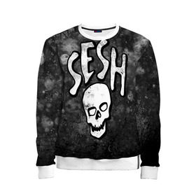 Детский свитшот 3D с принтом SESH Team (Bones) в Курске, 100% полиэстер | свободная посадка, прямой крой, мягкая тканевая резинка на рукавах и понизу свитшота | bones | boy | dead | deadboy | elmo | hdmi | hip | hop | kennedy | metal | rap | rapper | scream | sesh | seshollowaterboyz | skull | team | кеннеди | кости | костя | метал | рэп | рэпер | сеш | скрим | сэш | хип | хоп | череп | элмо
