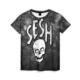 Женская футболка 3D с принтом SESH Team (Bones) в Курске, 100% полиэфир ( синтетическое хлопкоподобное полотно) | прямой крой, круглый вырез горловины, длина до линии бедер | bones | boy | dead | deadboy | elmo | hdmi | hip | hop | kennedy | metal | rap | rapper | scream | sesh | seshollowaterboyz | skull | team | кеннеди | кости | костя | метал | рэп | рэпер | сеш | скрим | сэш | хип | хоп | череп | элмо