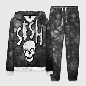 Мужской костюм 3D с принтом SESH Team (Bones) в Курске, 100% полиэстер | Манжеты и пояс оформлены тканевой резинкой, двухслойный капюшон со шнурком для регулировки, карманы спереди | Тематика изображения на принте: bones | boy | dead | deadboy | elmo | hdmi | hip | hop | kennedy | metal | rap | rapper | scream | sesh | seshollowaterboyz | skull | team | кеннеди | кости | костя | метал | рэп | рэпер | сеш | скрим | сэш | хип | хоп | череп | элмо