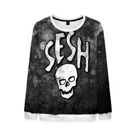 Мужской свитшот 3D с принтом SESH Team (Bones) в Курске, 100% полиэстер с мягким внутренним слоем | круглый вырез горловины, мягкая резинка на манжетах и поясе, свободная посадка по фигуре | bones | boy | dead | deadboy | elmo | hdmi | hip | hop | kennedy | metal | rap | rapper | scream | sesh | seshollowaterboyz | skull | team | кеннеди | кости | костя | метал | рэп | рэпер | сеш | скрим | сэш | хип | хоп | череп | элмо
