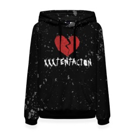 Женская толстовка 3D с принтом XXXTentacion Red Broken Heart в Курске, 100% полиэстер  | двухслойный капюшон со шнурком для регулировки, мягкие манжеты на рукавах и по низу толстовки, спереди карман-кенгуру с мягким внутренним слоем. | broken | dead | heart | king | legend | music | rap | rapper | red | revenge | rip | xtentation | xxtennation | xxx | xxxtentacion | красное | мертв | музыка | память | разбитое | репер | рип | рэп | сердце | тентасьон | умер