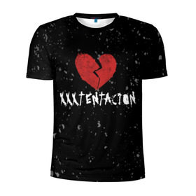 Мужская футболка 3D спортивная с принтом XXXTentacion Red Broken Heart в Курске, 100% полиэстер с улучшенными характеристиками | приталенный силуэт, круглая горловина, широкие плечи, сужается к линии бедра | broken | dead | heart | king | legend | music | rap | rapper | red | revenge | rip | xtentation | xxtennation | xxx | xxxtentacion | красное | мертв | музыка | память | разбитое | репер | рип | рэп | сердце | тентасьон | умер