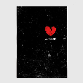 Постер с принтом XXXTentacion Red Broken Heart в Курске, 100% бумага
 | бумага, плотность 150 мг. Матовая, но за счет высокого коэффициента гладкости имеет небольшой блеск и дает на свету блики, но в отличии от глянцевой бумаги не покрыта лаком | broken | dead | heart | king | legend | music | rap | rapper | red | revenge | rip | xtentation | xxtennation | xxx | xxxtentacion | красное | мертв | музыка | память | разбитое | репер | рип | рэп | сердце | тентасьон | умер