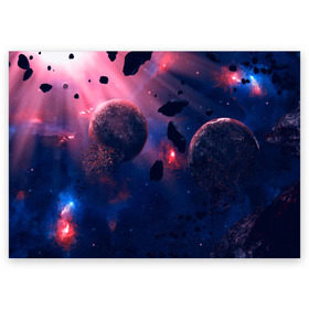 Поздравительная открытка с принтом КОСМОС в Курске, 100% бумага | плотность бумаги 280 г/м2, матовая, на обратной стороне линовка и место для марки
 | galaxy | nebula | space | star | абстракция | вселенная | галактика | звезда | звезды | космический | планеты