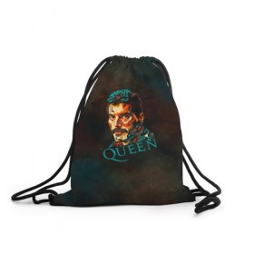 Рюкзак-мешок 3D с принтом Queen в Курске, 100% полиэстер | плотность ткани — 200 г/м2, размер — 35 х 45 см; лямки — толстые шнурки, застежка на шнуровке, без карманов и подкладки | 