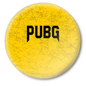 Значок с принтом PUBG в Курске,  металл | круглая форма, металлическая застежка в виде булавки | 