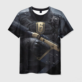Мужская футболка 3D с принтом Rainbow Six: Siege в Курске, 100% полиэфир | прямой крой, круглый вырез горловины, длина до линии бедер | pvp | воин | герой | дым | огонь | оружия | пламя | призрак | снайпер | сражения | тактический | туман | шутер
