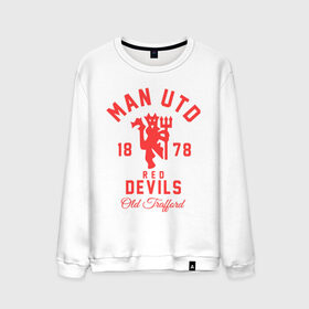 Мужской свитшот хлопок с принтом Манчестер Юнайтед в Курске, 100% хлопок |  | manchester | manchester united | mufc | red devils | красные дьяволы | манчестер | манчестер юнайтед | фанатская | футбольная | футбольный клуб | юнайтед