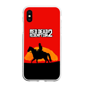 Чехол для iPhone XS Max матовый с принтом Red Dead Redemption 2 в Курске, Силикон | Область печати: задняя сторона чехла, без боковых панелей | rdr | rdr 2. | red dead redemption | red dead redemption 2