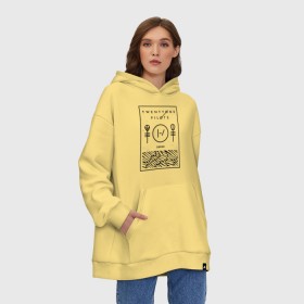 Худи SuperOversize хлопок с принтом Twenty One Pilots в Курске, 70% хлопок, 30% полиэстер, мягкий начес внутри | карман-кенгуру, эластичная резинка на манжетах и по нижней кромке, двухслойный капюшон
 | 21 pilots | blurryface | top | trench | twenty one pilots | twentyonepilots | джош дан | тайлер джозеф