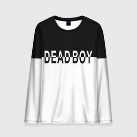 Мужской лонгслив 3D с принтом DEAD BOY   BONES в Курске, 100% полиэстер | длинные рукава, круглый вырез горловины, полуприлегающий силуэт | Тематика изображения на принте: bones | cloudrap | dead | deadboy | logo | music | rap | sesh | боунс | клаудреп | кости | лого | музыка | реп