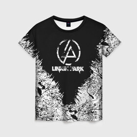 Женская футболка 3D с принтом Linkin Park #1 в Курске, 100% полиэфир ( синтетическое хлопкоподобное полотно) | прямой крой, круглый вырез горловины, длина до линии бедер | linkin park | linkin park in the end | linkin park numb | linkin park remix. | linkin parks | линкин парк