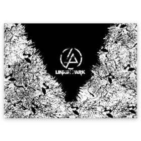 Поздравительная открытка с принтом Linkin Park #1 в Курске, 100% бумага | плотность бумаги 280 г/м2, матовая, на обратной стороне линовка и место для марки
 | linkin park | linkin park in the end | linkin park numb | linkin park remix. | linkin parks | линкин парк
