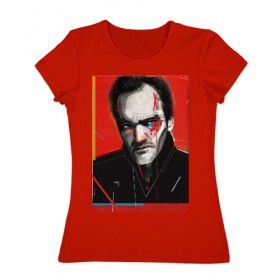 Женская футболка хлопок с принтом Tarantino в Курске, 100% хлопок | прямой крой, круглый вырез горловины, длина до линии бедер, слегка спущенное плечо | 