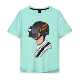 Мужская футболка хлопок Oversize с принтом PUBG minimal в Курске, 100% хлопок | свободный крой, круглый ворот, “спинка” длиннее передней части | fortnite | gaming | minimal | pubg | pubgfunny | pubgmeme | pubgmemes | pubgmobile | pubgxbox | минимализм | пубг