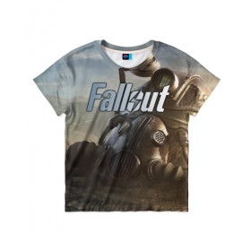 Детская футболка 3D с принтом Fallout в Курске, 100% гипоаллергенный полиэфир | прямой крой, круглый вырез горловины, длина до линии бедер, чуть спущенное плечо, ткань немного тянется | Тематика изображения на принте: 