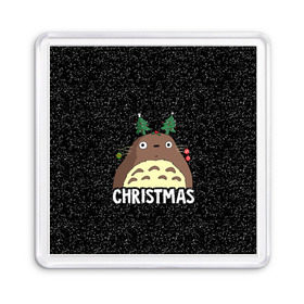 Магнит 55*55 с принтом Totoro Christmas в Курске, Пластик | Размер: 65*65 мм; Размер печати: 55*55 мм | anime | christmas | moon | myneighbortotoro | night | totoro | xmas | аниме | канта | кодомо | котобус | кусакабэ | мэй | рождество | сусуватари | тацуо | тоторо | хаяомиядзаки | ясуко