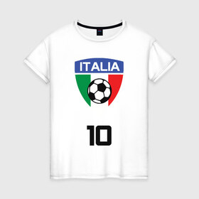 Женская футболка хлопок с принтом Италия в Курске, 100% хлопок | прямой крой, круглый вырез горловины, длина до линии бедер, слегка спущенное плечо | 