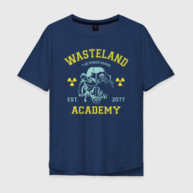 Мужская футболка хлопок Oversize с принтом Fallout в Курске, 100% хлопок | свободный крой, круглый ворот, “спинка” длиннее передней части | fallout | shelter | vault | wasteland | wasteland academy | игры | компьютерные игры | фолаут | фоллаут